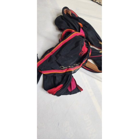 Lot of‎ 6  Designer Silk Scarves Floral Geometric Bright Head/Neck Scarfs Luxury - Picture 13 of 13